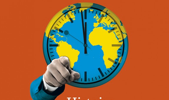 Conception graphique et illustration de couverture de la version livre de l'Atlas Histoire du Monde diplomatique.