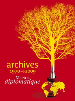 Conception graphique et illustration de couverture du DVD des archives du Monde diplomatique, édition 2010.