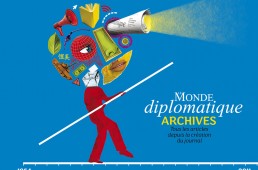 Conception graphique et illustration de couverture du DVD des archives du Monde diplomatique, édition 2012.