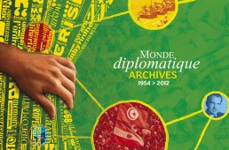 Conception graphique et illustration de couverture du DVD des archives du Monde diplomatique, édition 2013.