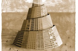 Recherche personnelle sur les paysages urbains imaginaires.